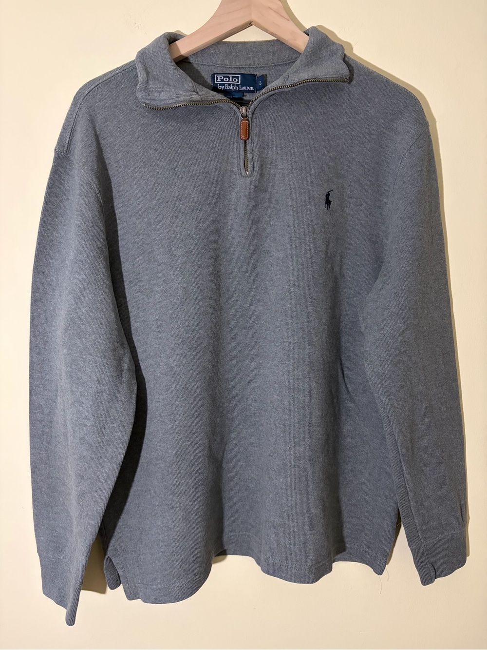Vintage Polo Ralph Lauren Gray Quarter Zip Sweater